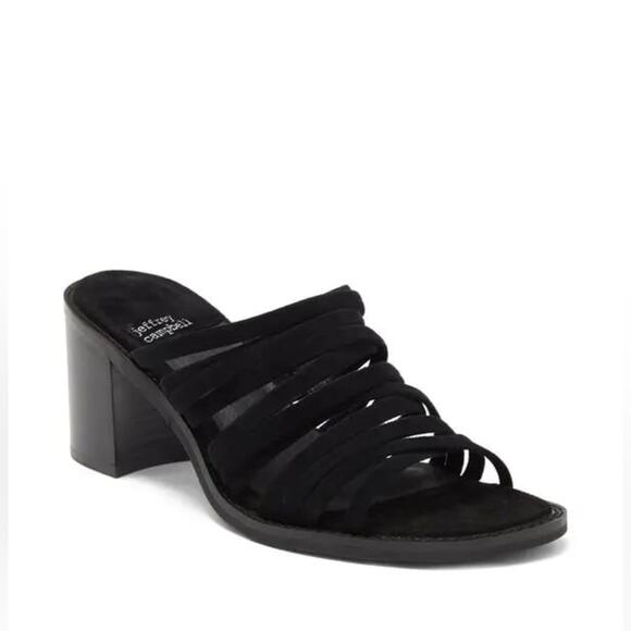 JEFFREY CAMPBELL Intertwine Slide Sandal - Black Suede - Picture 3 of 10